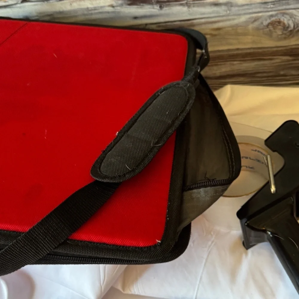 ★ Gastek Travel Organizer Portfolio Bag Document Case Red Black